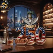 2026 America 250th Anniversary Eagle Decanter Bottle 2 USA 250th anniversary commemorative desk ornament with eagle and Liberty Bell