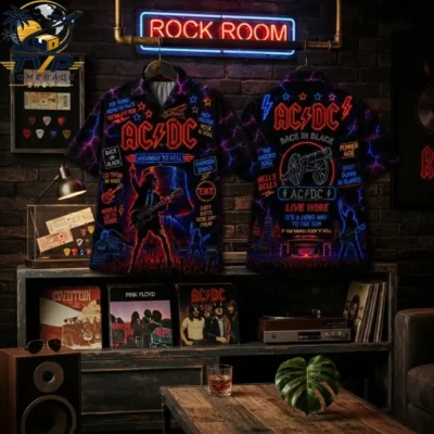 ACDC Neon Concert Hawaiian Shirt