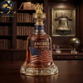 Liberty Bell-shaped whiskey bottle with an American flag design from Tvpcomebackshop