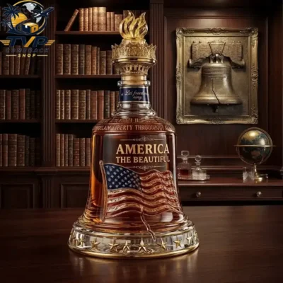 America The Beautiful Liberty Bell Collector Decanter Bottle America The Beautiful Liberty Bell Collector Decanter Bottle