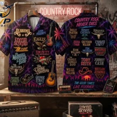 Country Rock Guitar Hawaiian Shirt Country Rock Guitar Hawaiian Shirt