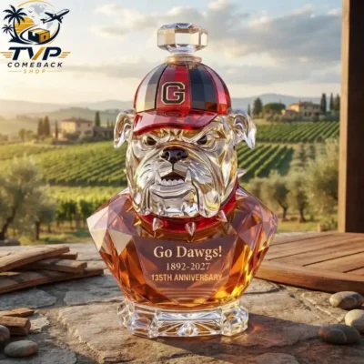 Georgia Bulldogs 135th Anniversary Go Dawgs Decanter Bottle
