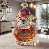 Crystal Georgia Bulldogs mascot decanter by Tvpcomebackshop