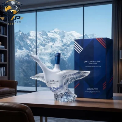 Grey Goose 30th Anniversary 3D Sculpted Vodka Decanter Bottle Grey Goose 30th Anniversary 3D Sculpted Vodka Decanter Bottle