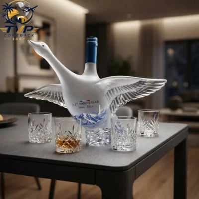 Grey Goose 30th Anniversary 3D Sculpted Vodka Decanter Bottle