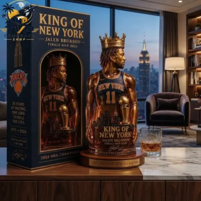 Jalen Brunson King Of New York 2026 NBA Champions Decanter Bottle Jalen Brunson King Of New York 2026 NBA Champions Decanter Bottle