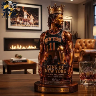 Jalen Brunson King Of New York 2026 NBA Champions Decanter Bottle