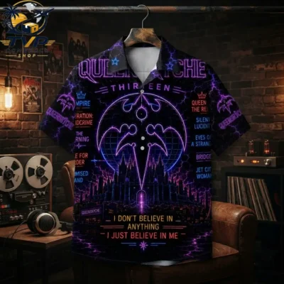 Queensryche Dark Neon Metal Hawaiian Shirt