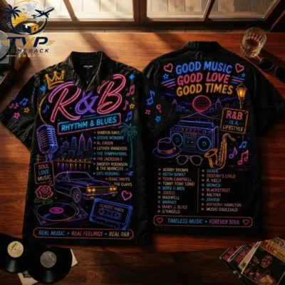 R&B Neon Soul Music Hawaiian Shirt