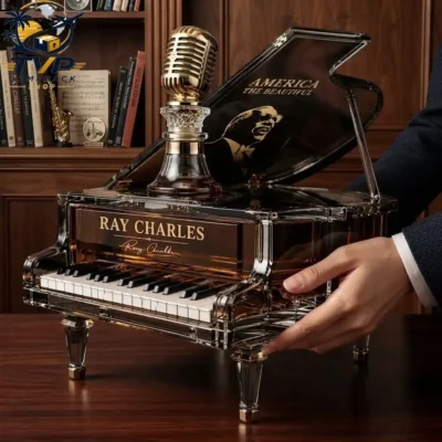 Ray Charles Legendary Musician Piano Decanter Bottle