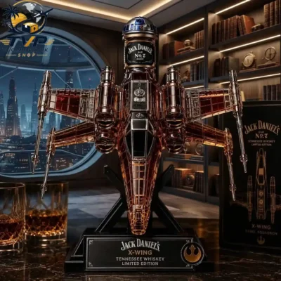 Star Wars X Wing Rebel Squadron Collector Glass Bottle