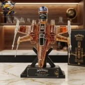 Star Wars X Wing Rebel Squadron Collector Glass Bottle 2 Jack Daniel's X-Wing Starfighter limited edition whiskey bottle from Tvpcomebackshop