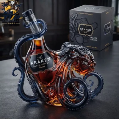 The Kraken Black Spiced Rum 3D Sculpted Octopus Liqour Edition Bottle The Kraken Black Spiced Rum 3D Sculpted Octopus Liqour Edition Bottle