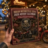 2026 Indian Motorcycle 125th Anniversary Advent Calendar 3 Indian Motorcycle 125th Anniversary 2026 Advent Calendar held in hand