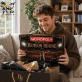 2026 Monopoly Collector's Edition - Benson Boone Board Game 2 Man holding a Benson Boone Monopoly collector edition board game