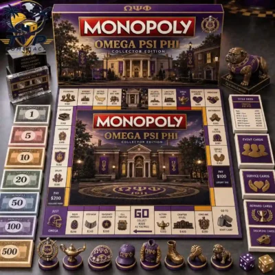 2026 Monopoly Omega Psi Phi Limited Collector Edition Board Game 2026 Monopoly Omega Psi Phi Limited Collector Edition Board Game