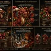 24 Days of Dragons Advent Calendar 4 Tvpcomebackshop holiday dragon collectible figurine with Christmas theme
