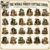 Collection of 24 unique forest witch figurines from Tvpcomebackshop