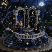 A Court of Thorns and Roses Night Court Celestial Balcony Garden Building Brick Set 4 Fantasy elf character building block set from Tvpcomebackshop