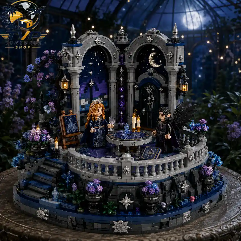 A Court of Thorns and Roses Night Court Celestial Balcony Garden Building Brick Set A Court of Thorns and Roses Night Court Celestial Balcony Garden Building Brick Set