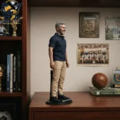 A Father’s Legacy – Lionel Messi & Jorge Horacio Messi Limited Edition 3D Figure 5 Lionel Messi collectible action figure on display