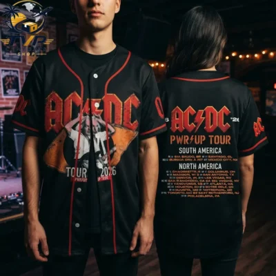 AC.DC 2026 Tour Baseball Jersey For Men & Women