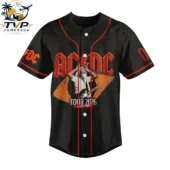 AC/DC Tour 2026 baseball jersey black
