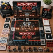 ACDC Band Collector's Edition Monopoly Board Game 1 AC/DC Collector Edition Monopoly board game set available at Tvpcomebackshop