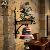 America 250th Anniversary Liberty Commemorative Wall Bell 3 Wall-mounted George Washington statue and patriotic bell at Tvpcomebackshop