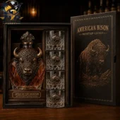 American Bison Frontier Legacy decanter and whiskey glass gift set from Tvpcomebackshop