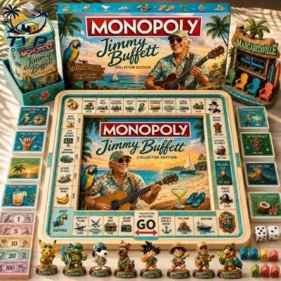 Anime x Jimmy Buffett Collector's Edition Monopoly Board Game 2026 Anime x Jimmy Buffett Collector's Edition Monopoly Board Game 2026