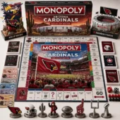 Arizona Cardinals Collector Edition Monopoly game set with themed pieces and board from Tvpcomebackshop