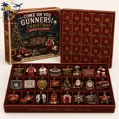 Arsenal FC Christmas advent calendar with 24 collectible ornaments by Tvpcomebackshop