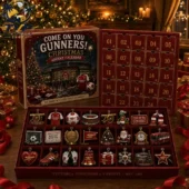 Arsenal Christmas Advent Calendar 2026 1 Arsenal FC Christmas advent calendar with 24 collectible ornaments by Tvpcomebackshop