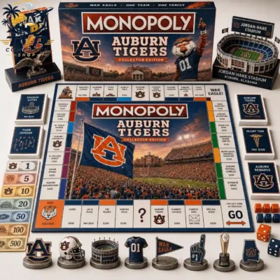 Auburn Tigers Collector's Edition Monopoly Board Game 2026 Auburn Tigers Collector's Edition Monopoly Board Game 2026