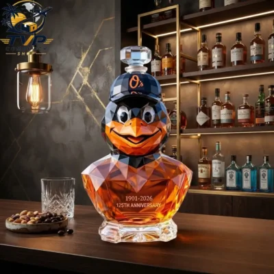 Baltimore Orioles 125th Anniversary 3D Limited Collector Edition Decanter Bottle