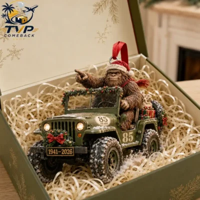 Bigfoot 85th Anniversary 1941-2026 Christmas Expedition Jeep Ornament