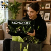 Billie Eilish Collector's Edition Monopoly Board Game 2026 2 A fan holding a Billie Eilish Monopoly Collector Edition game box.