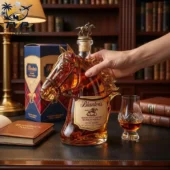 Blanton's Premium Edition Horse Head Bourbon Decanter Bottle 1 Blanton's Kentucky Straight Bourbon Whiskey bottle shaped like a horse