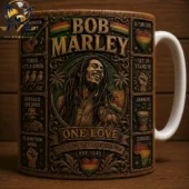 Bob Marley Music Lover Gift Mug 2 Bob Marley tribute ceramic mug by Tvpcomebackshop