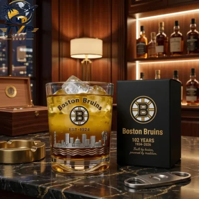 Boston Bruins 102 Years 1924-2026 Limited Collector Edition Whiskey Glass
