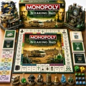 Breaking Bad Collector Edition Monopoly board game set with tokens and cards.