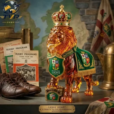 British & Irish Lions Crown Royal Whiskey Lion Bottle