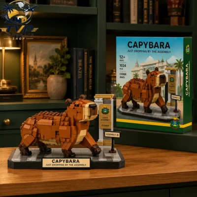 Capybara Just Dropping By The Assembly Collectible Building Brick Set Capybara Just Dropping By The Assembly Collectible Building Brick Set