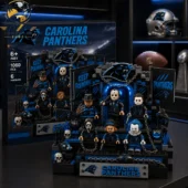 Carolina Panthers horror movie themed building block set with six minifigures.
