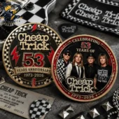 Commemorative Cheap Trick 53rd anniversary metal coin set from Tvpcomebackshop