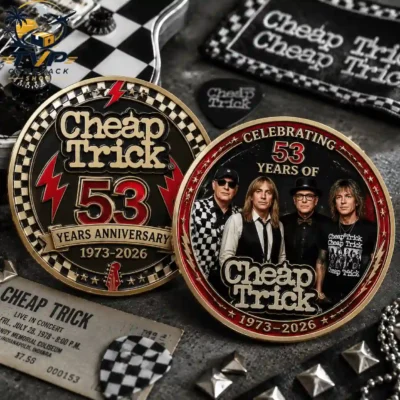 Cheap Trick 53 Years Anniversary 1973-2026 Commemorative Coin Cheap Trick 53 Years Anniversary 1973-2026 Commemorative Coin