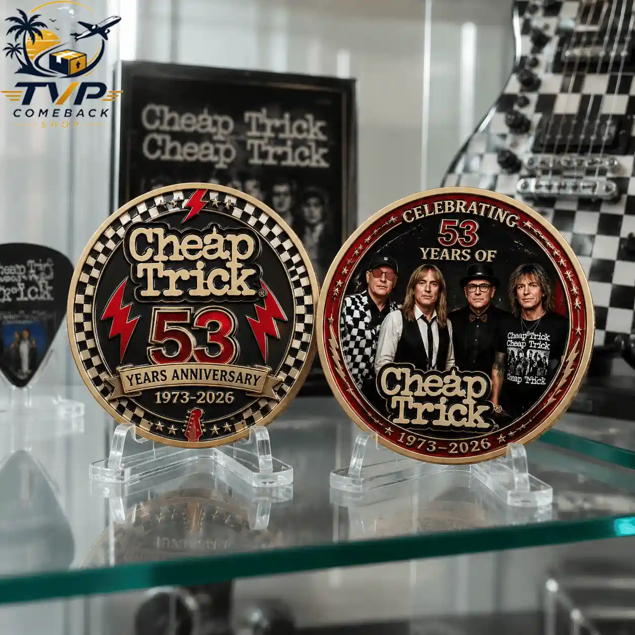 Cheap Trick 53 Years Anniversary 1973-2026 Commemorative Coin Cheap Trick 53 Years Anniversary 1973-2026 Commemorative Coin
