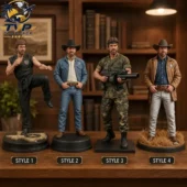 Collection of four distinct Chuck Norris action figures from Tvpcomebackshop