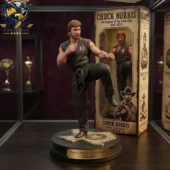 Chuck Norris The Legend of the Lone Star 3D Pop! Figure 1 Chuck Norris collectible statue in a fighting stance with Texas-themed display base.